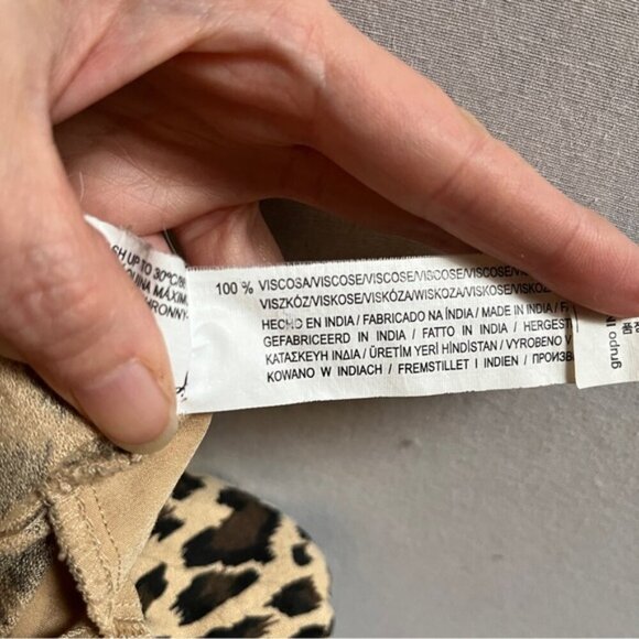 Zara Leopard pull on trouser joggers Sz M - Picture 8 of 11